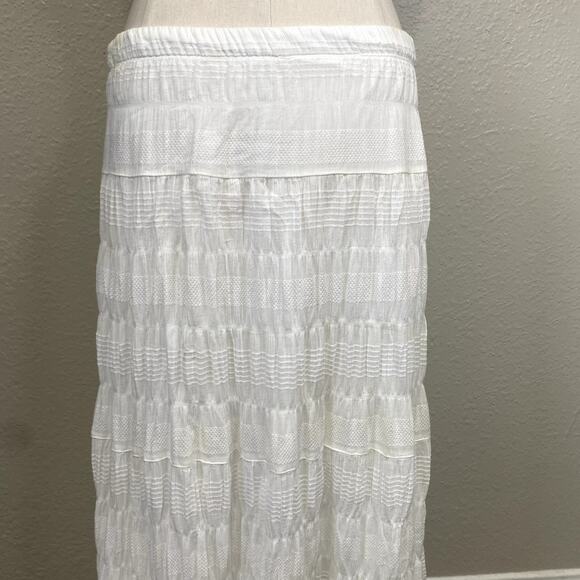 Max Studio Hippie Fairy Boho Festival Free Spirt Cotton Ruffle Tiered Maxi Skirt - Picture 7 of 15